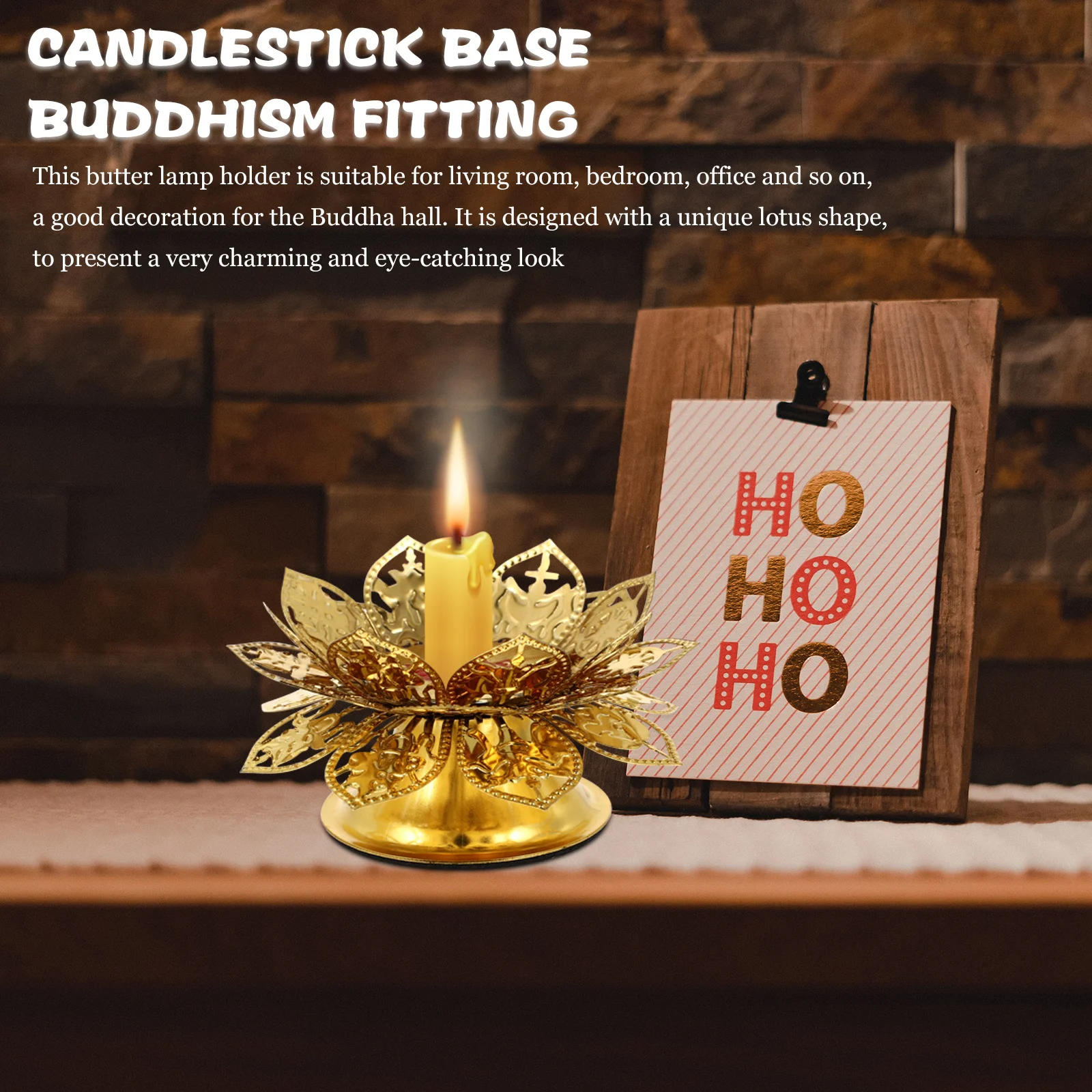 

Butter Lamp Holder Metal Lotus Holder for Buddha Table Temple Decoration Lotus Candlestick Buddhist Ornament