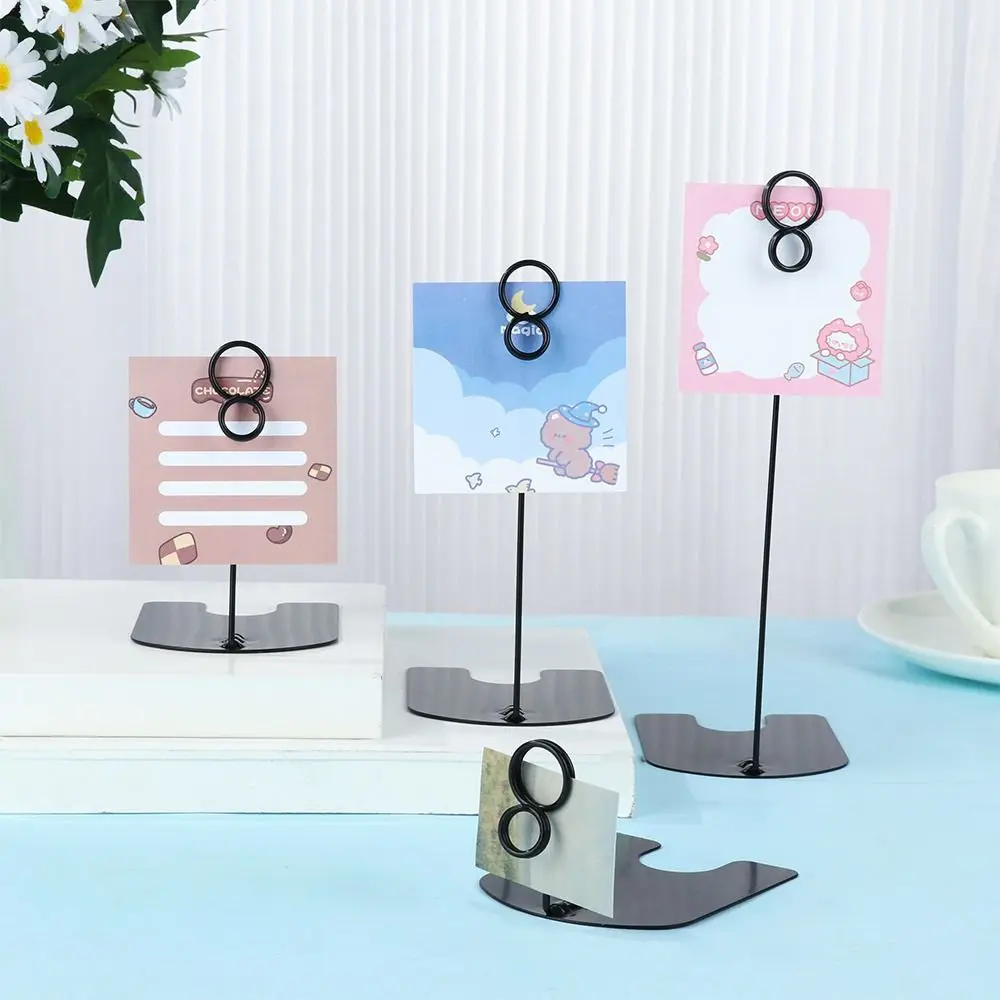 2Pcs 8/0 Shape Party Photo Clip Place Card Holder Price Label Holder Table Number Stand Paper Clamp