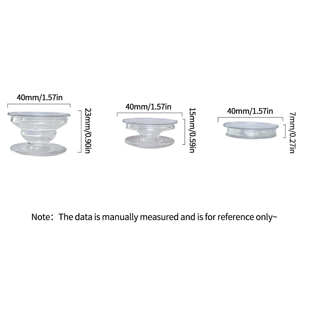 2 Pack Phone Holder - Foldable Car Mount, No Drilling Adhesive Base, Clear View Universal Clip for All Phones