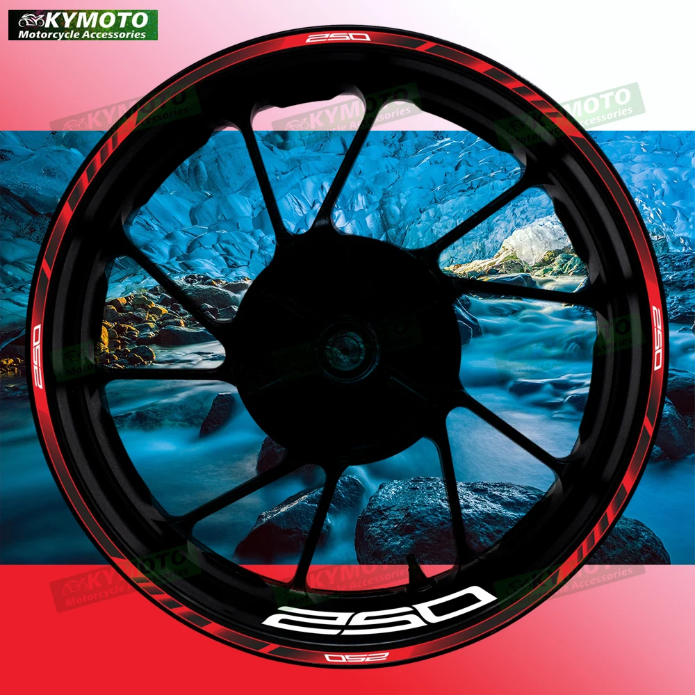 

Аксессуары для мотоциклов Z250 Z 250, 17-дюймовые наклейки на передние и задние колеса, обтекатель, ступица, светоотражающий обод, полоса, наклейка, украшение