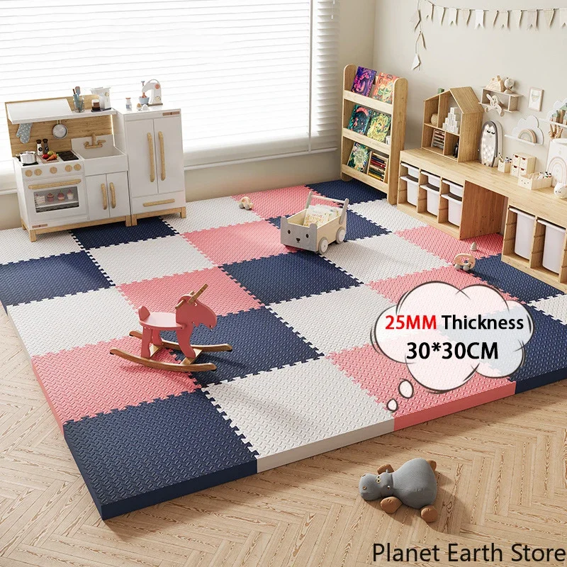 2.5CM Thick 10PCS Baby Play Mats EVA Foam Puzzle Mat Children Room Activities Mat For Baby Interlock Floor Carpet Mat 30*30CM