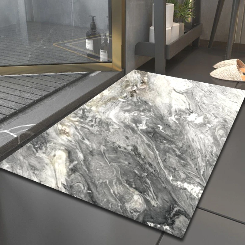 Kitchen carpet, absorbent mat,Marble Luxury Style Bathroom non-slip mat, Shower rugs ,Quick-drying carpet,bathroom door mat
