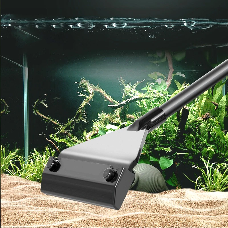 Fish tank cleaning tool Flat sand and algae removal dual-use Glass algae removal scraper with 5 blades Aquarium cleaning tool