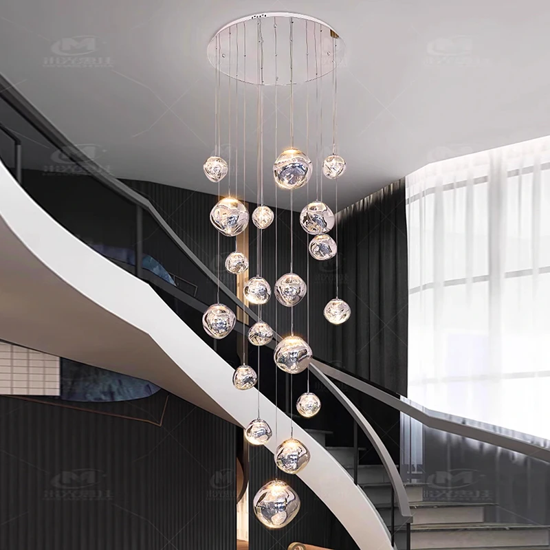 Imagem -02 - Nordic Pendant Lights For Home Decoration Stair Chandelier Sala de Estar e Jantar Luz de Teto Iluminação Interna