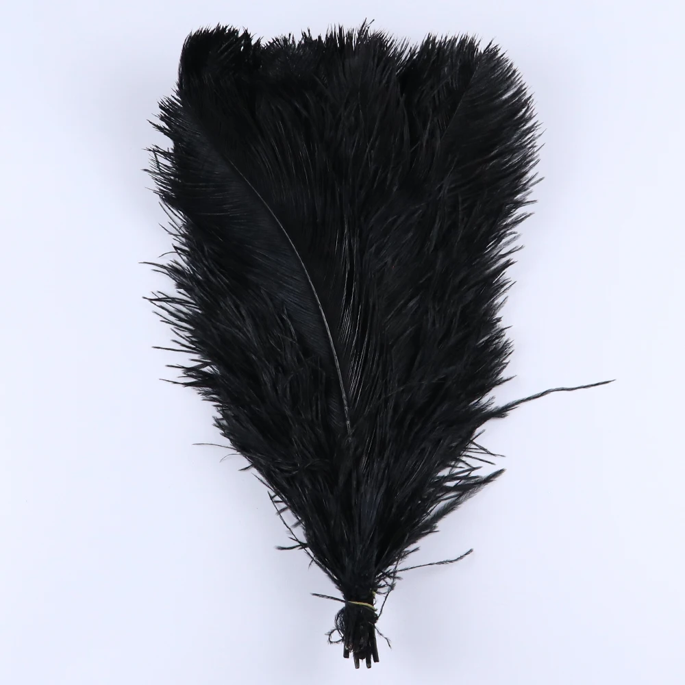 320 black ostrich feathers