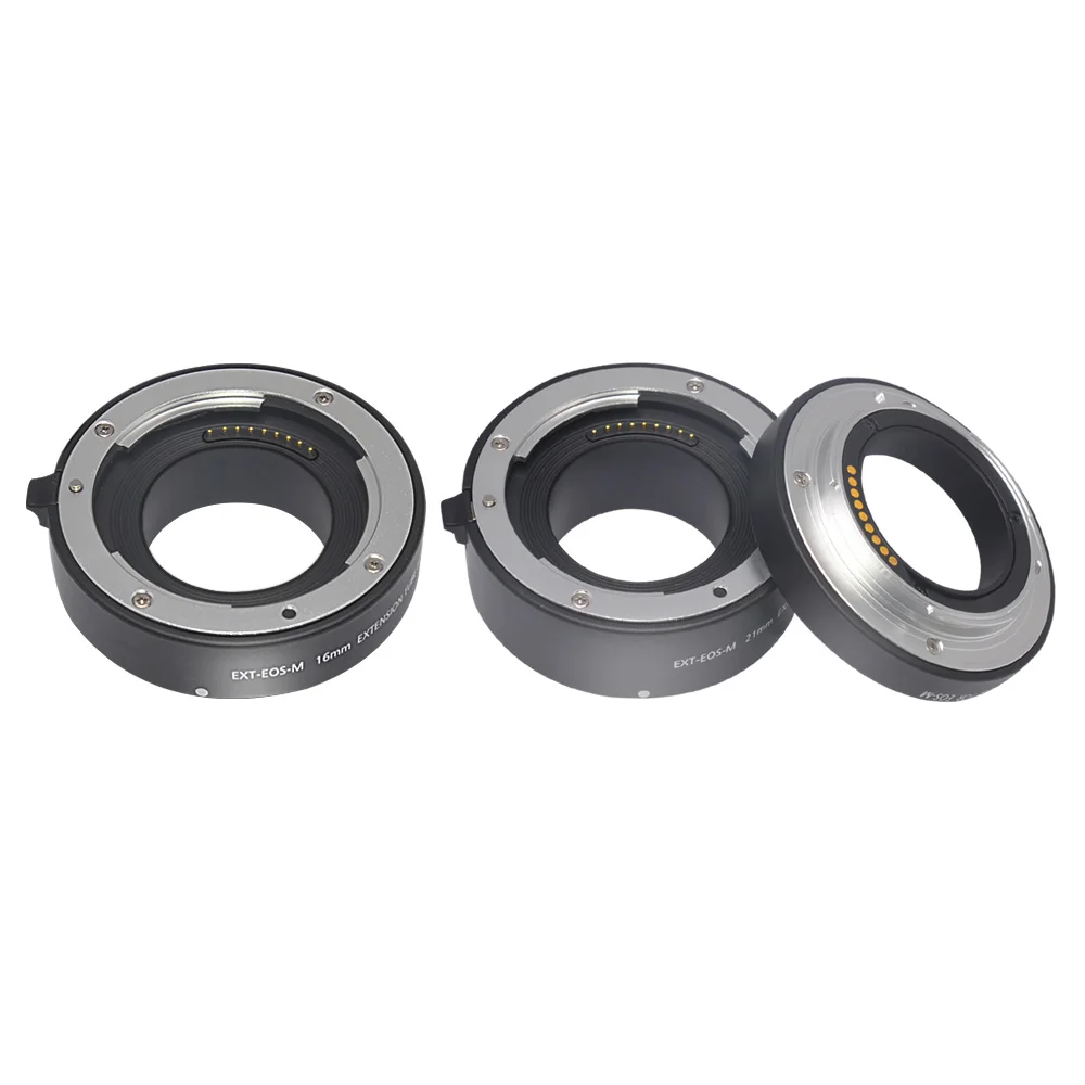 Mcplus Electronic Auto Focus Macro Extension Tube Ring 10mm 16mm 21mm for Canon EF-M Monut EOS M M6 M2 M3 M5 M50 M100 M200 M6II