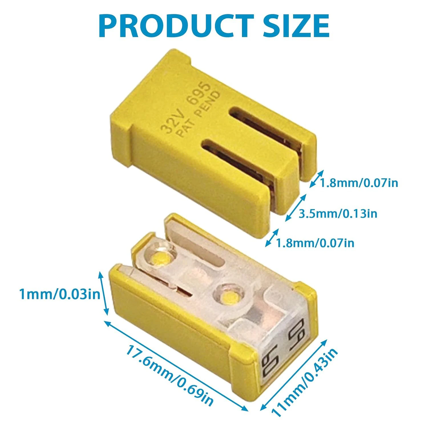 14/28-teiliges Mini-Schlitz-Kassetten-Sicherungsset in MCASE-Form für Kraftfahrzeuge, 15A 20A 25A 30A 40A 50A 60A 32V, Mini-Kassetten-Sicherungsset – Detail 2