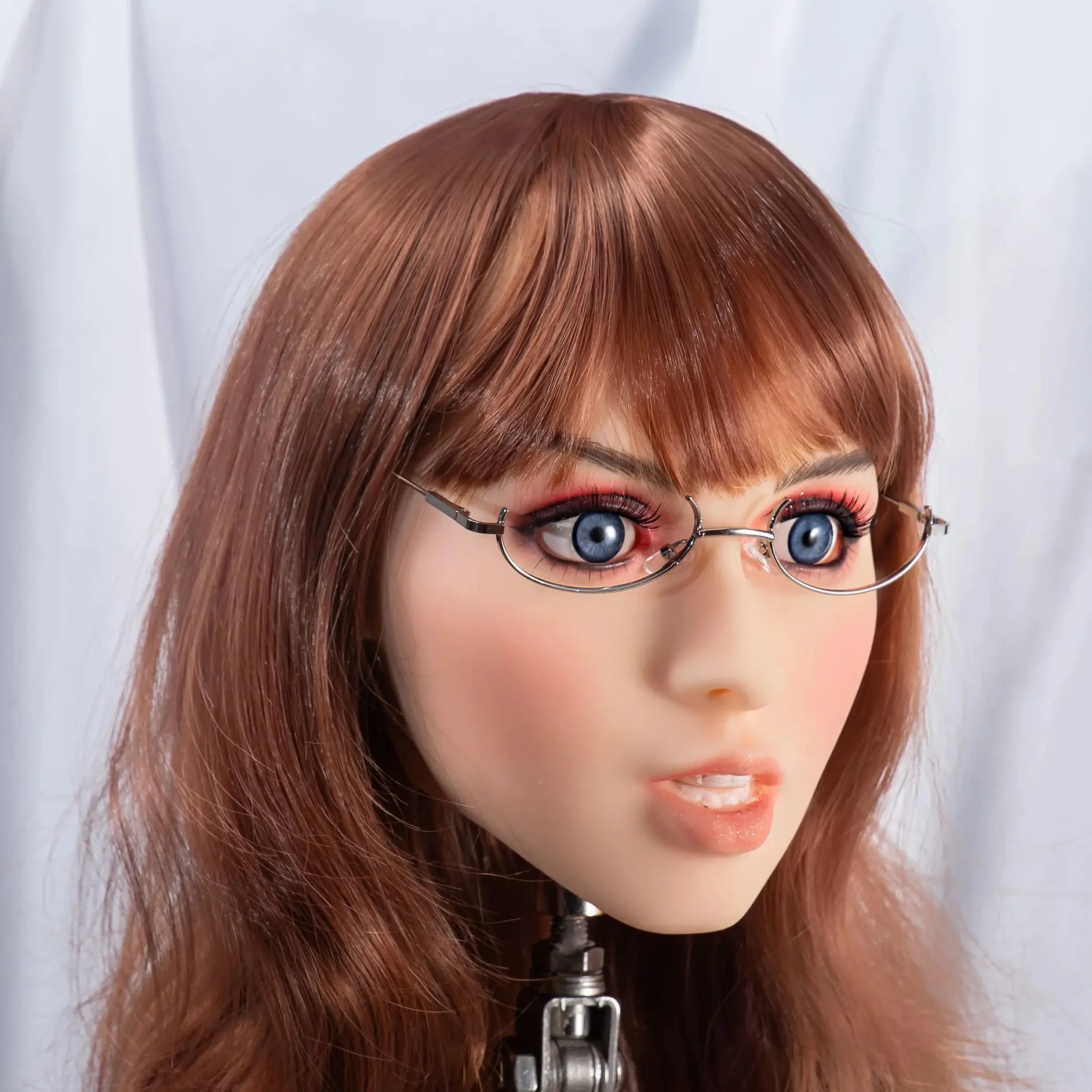 Kepala manekin sintetis TPE D Penutup kepala & leher bertekstur, dudukan tidak termasuk