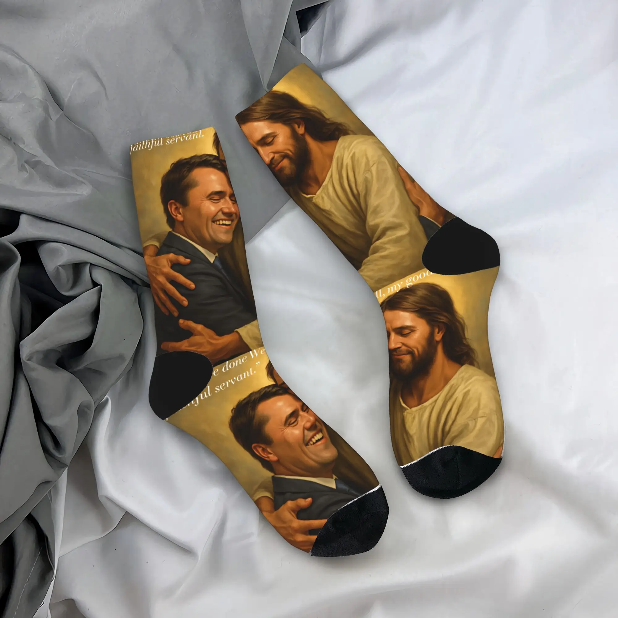 

C-Charlie K-Kirk Angel Advocate, мужские носки, дышащие носки в стиле ретро, зимние велосипедные противоскользящие носки с графическим рисунком, подарок