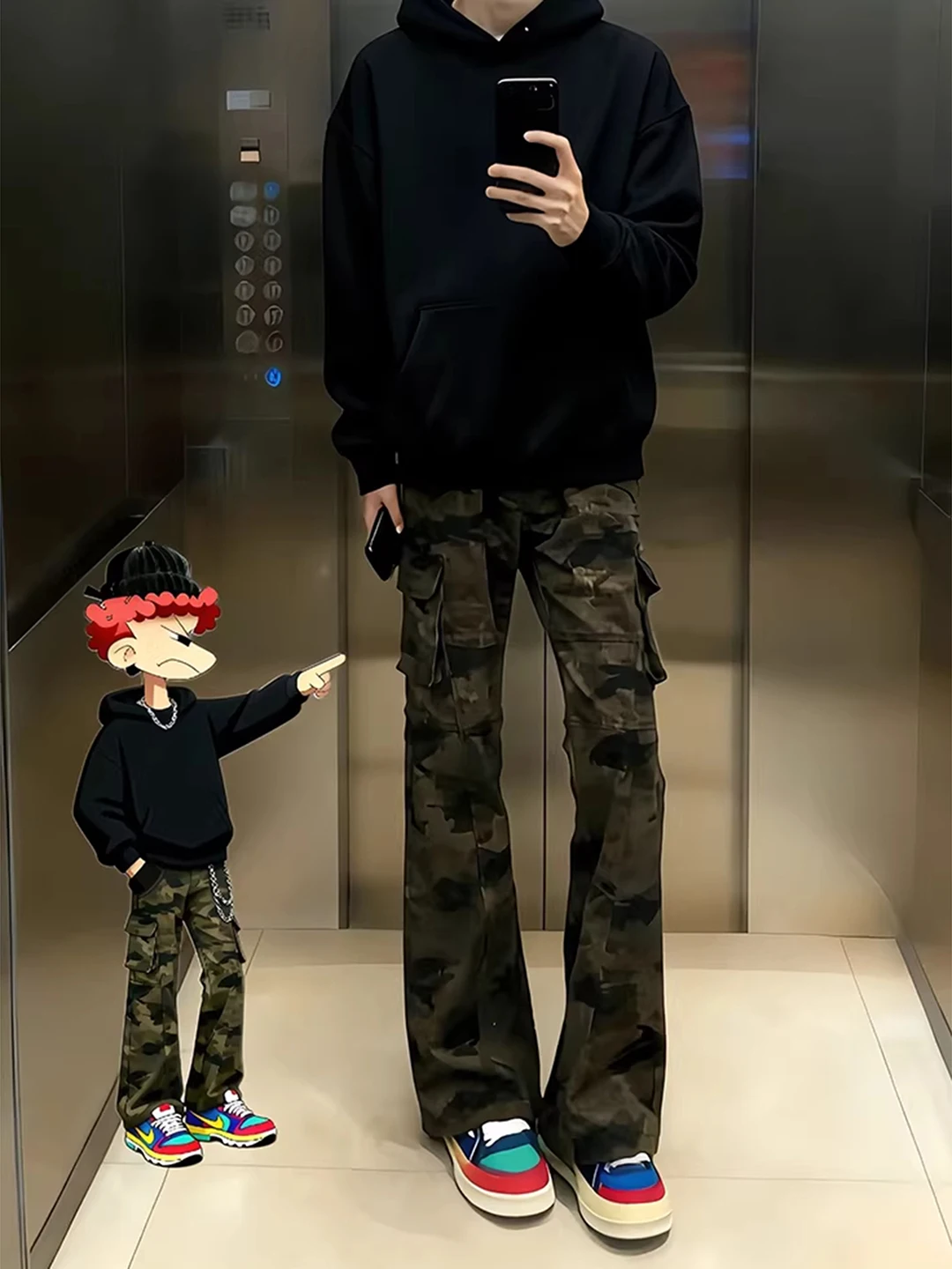 

Американские камуфляжные джинсы High Street для мужчин, зимние, на флисовой подкладке, зауженные, с длинными прямыми штанинами, слегка расклешенные, рабочие брюки