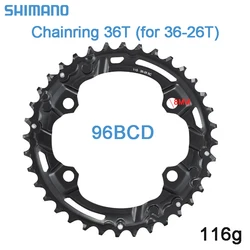 Shimano FC-M5100/MT510 Bicycle Crankset Chainring 11S 64/96BCD 26T-36T Double Chainring Chain Wheel MTB Mountain Bike Sprocket