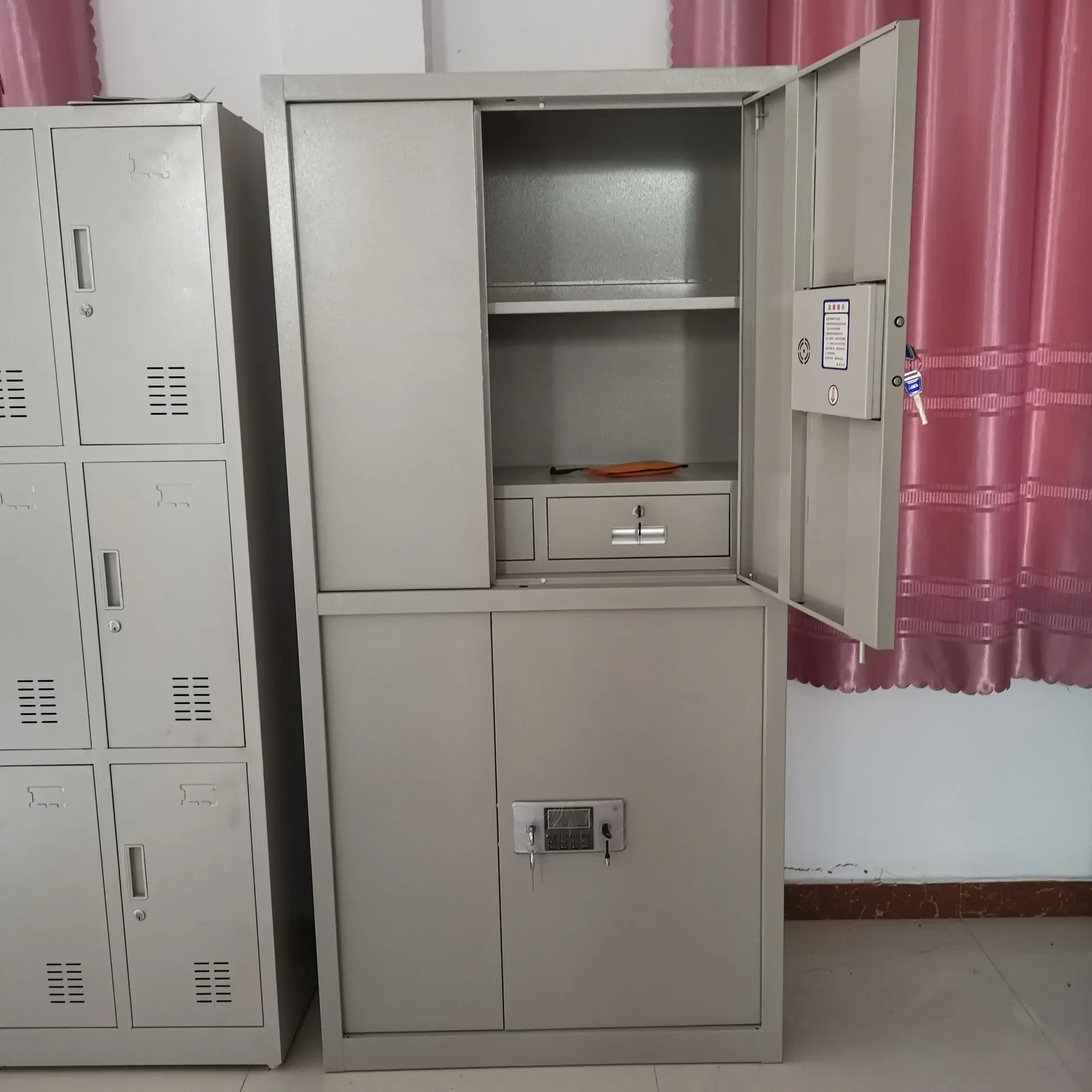 Electronic password cabinet Thickened filing cabinet Secure cabinet Office  Fingerprint lock
