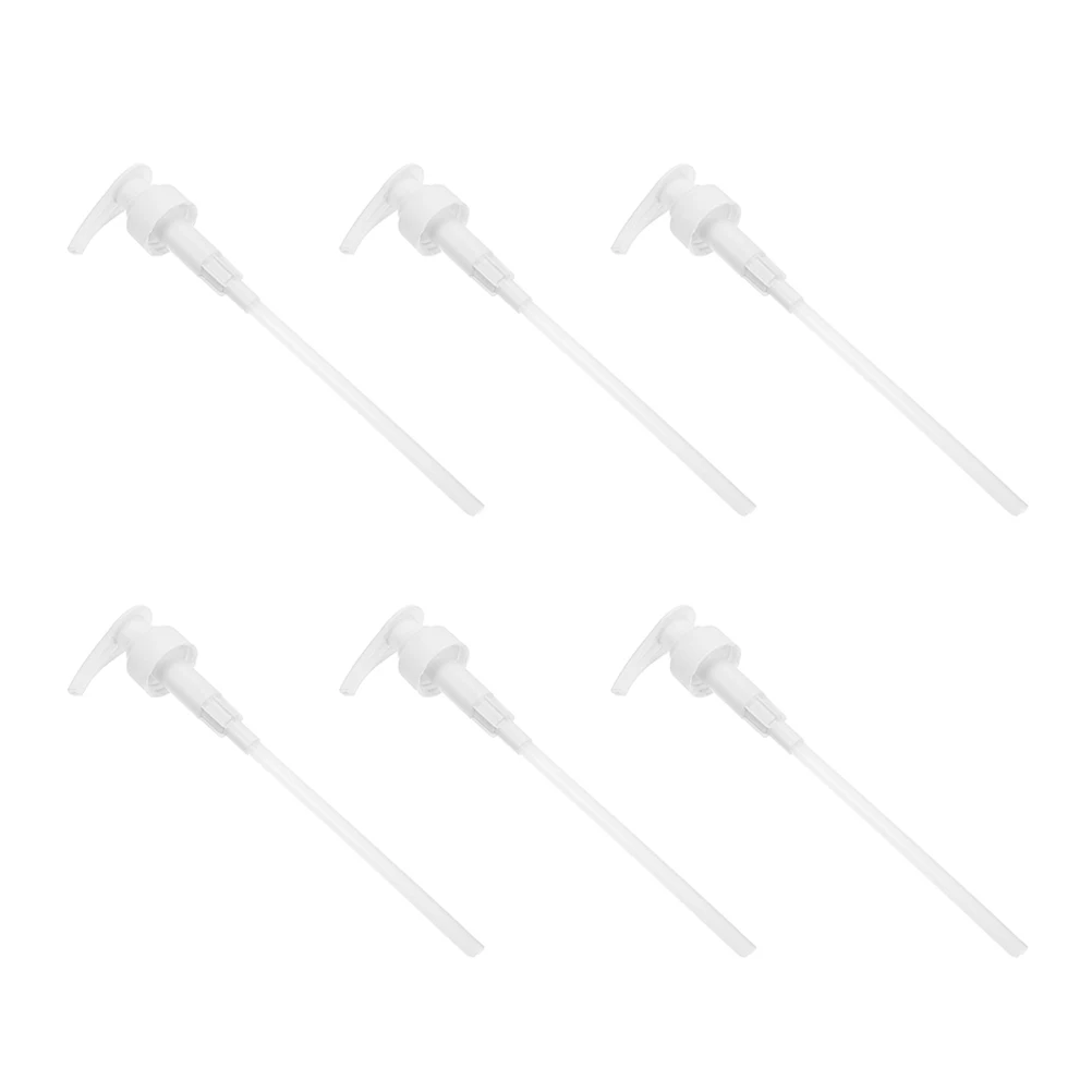 

6pcs Press Pump Head for Bottle Handwashing Shampoo Dispenser White Lotion Pump Suitable Soap Shower Gel Skincare Tool Refill