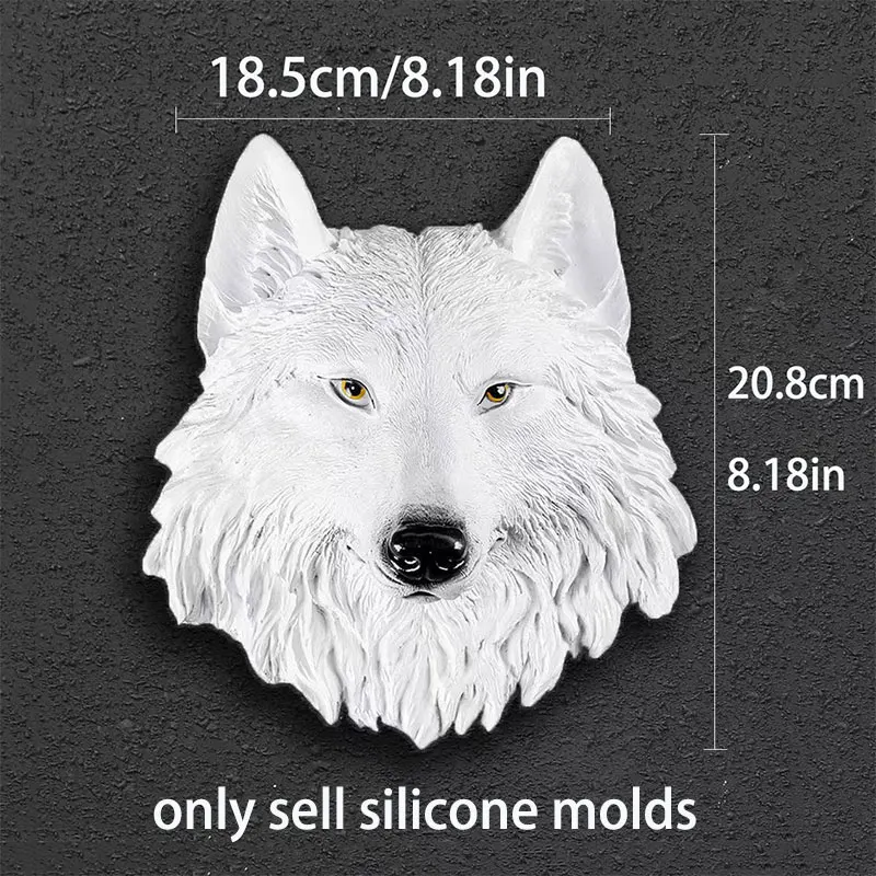 Animal Head Lion Wall Decor Mold Wolf Head Living Room Decor Plaster Silicone Mold Turtle Storage Tray Concrete Mold