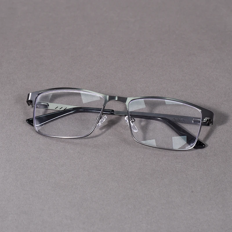 Edelstahl Männer Business Lesebrille Metall Vollformat Blaues Licht Blockieren Presbyopie Brillen + 75 + 125 + 175 + 225 + 275 + 350 – Detail 7
