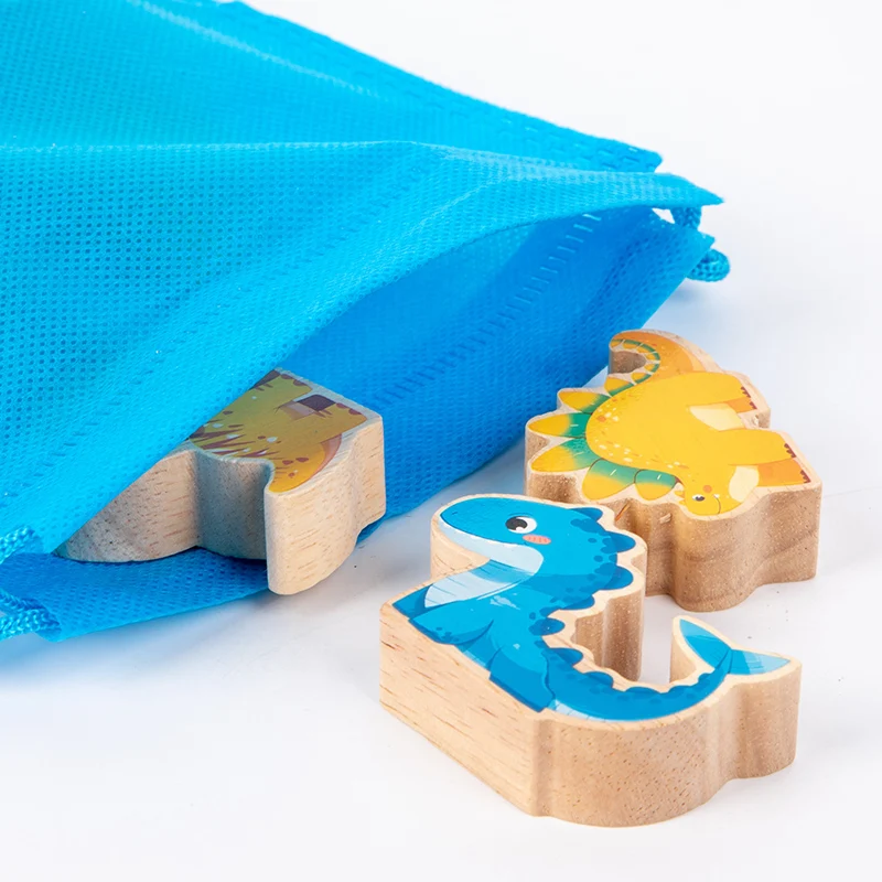 Blocchi di equilibrio in legno Giocattoli per bambini Costruzione di dinosauri animali impilabili Giochi da tavolo alti Giocattolo Montessori in legno Ragazzi Regalo per bambini