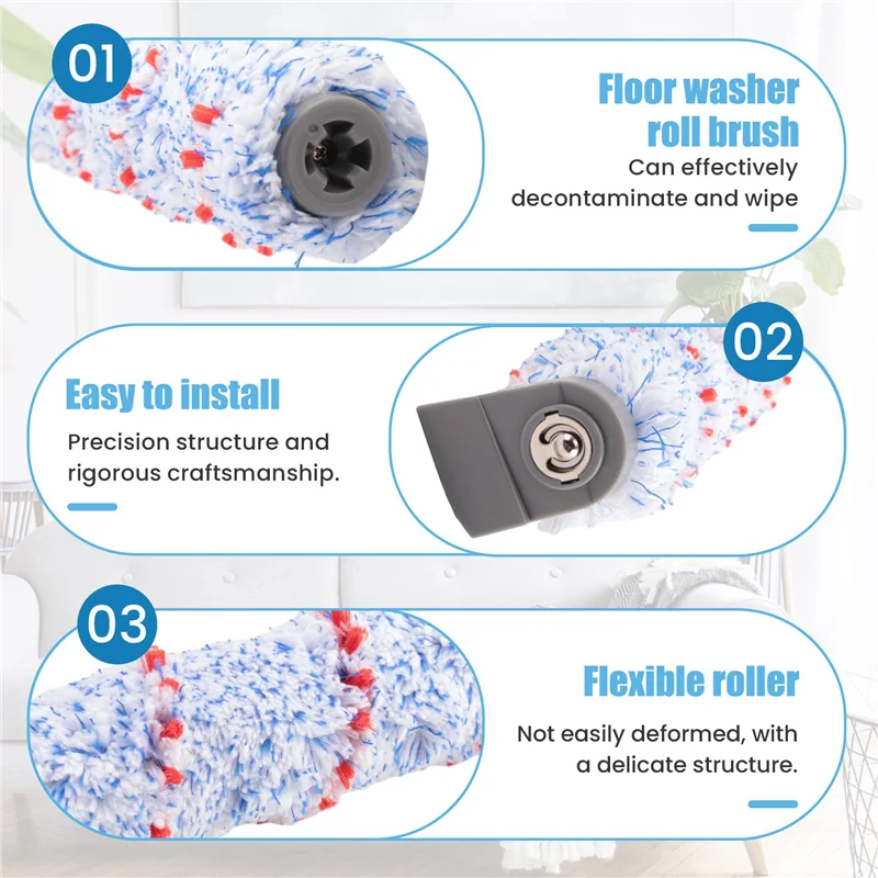 M04K แปรงกรองลูกกลิ้งและ Pre-Filter เปลี่ยนโฟมสําหรับ Tineco Iffloor HF10E-01 ไร้สายเปียกแห้งเครื่องดูดฝุ่น