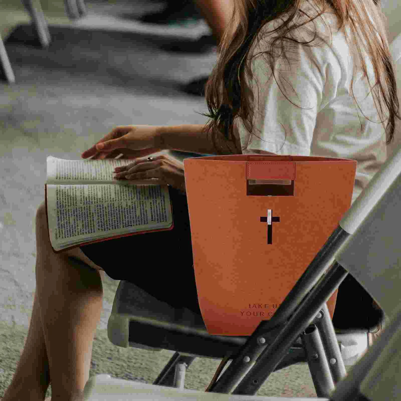 Bible Storage Bag Study Organizer Tote Felt Book for Ladies The Simple Casual Carrying Case Handbag Church Pouch Travel