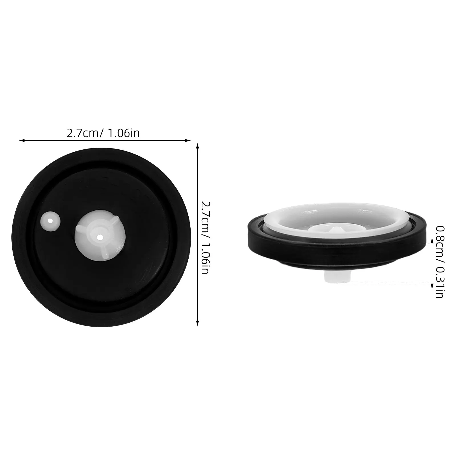 Solenoid Valve Diaphragm 4 Piece Set Plastic Water Inlet Repair Parts for Washing Machine Maintenance