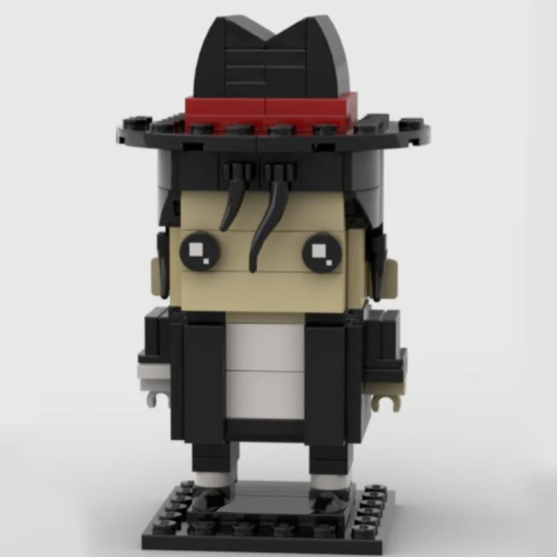 

MOC Mini Bricks Michael Jackson Blockhead DIY Model Kit - Black 148PCS/White 154PCS Collectible Adult Building Toys