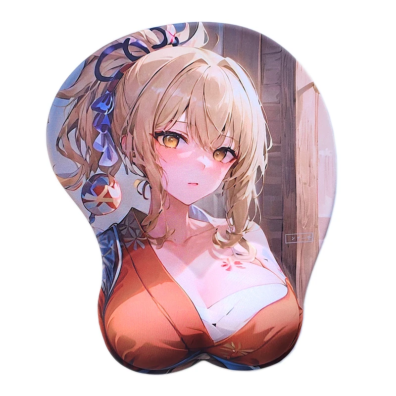 Genshin Impact Yoimiya Ganyu Yae Miko Beauty Silicone Mouse Pad Wrist Bracelet 3D Anime Cute Wrist Bracelet Office Game MousePad