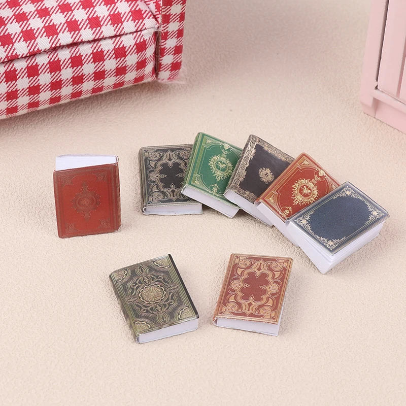 Dollhouse Miniature Mini Books Modelo, Acessórios para móveis, Livraria Fun, Little Man Book, Aleatório, 50Pcs