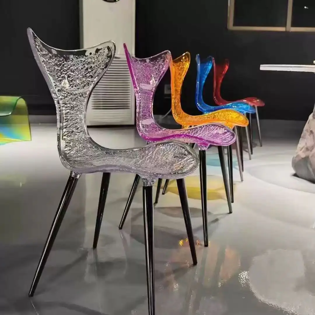 

Acrylic Living Room Chair Crystal Dining Chair Armchair Beauty Fishtail Chair Designer Chair Mermaid Chair Makeup Chair Furnitur