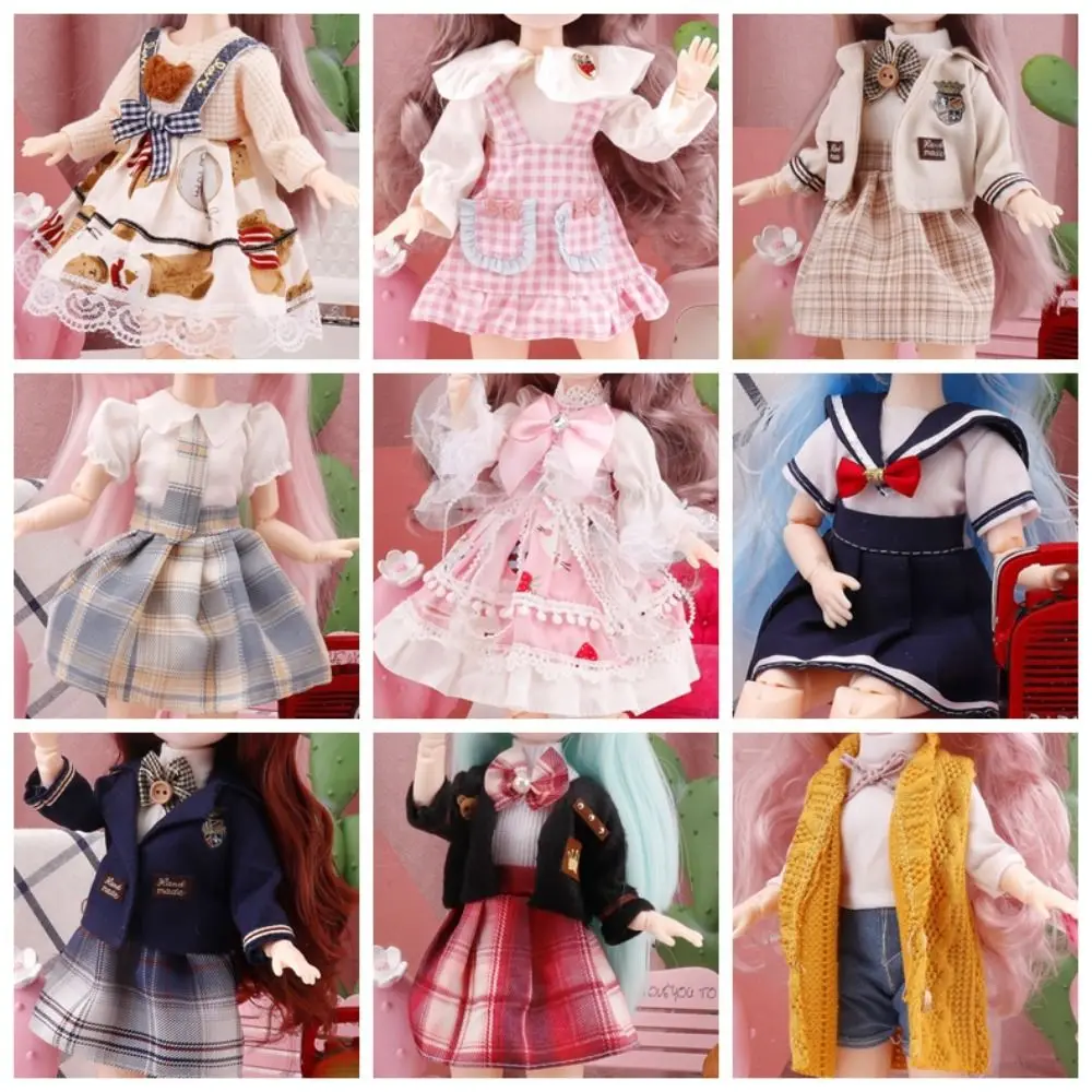 Skirt 30cm BJD Doll Clothes Colorful Kawaii 1/6 Bjd Doll Clothes Movable Body Cute 11 Inch BJD Dolls Dress 11 Inch Doll