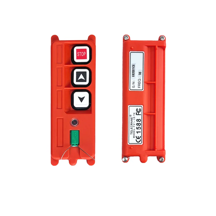 

TELECRANE F21-2S Transmitter of Industrial Radio Wireless Crane Hoist Remote Control Switch 2 Channel Single Speed