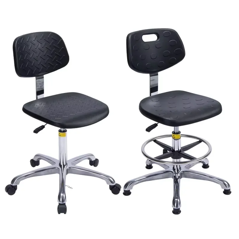 for Anti Static Laboratory Chair Polyurethane  Ergonomic Swivel Chair with Adjustable Backrest Height Anklet Wheels Chemical