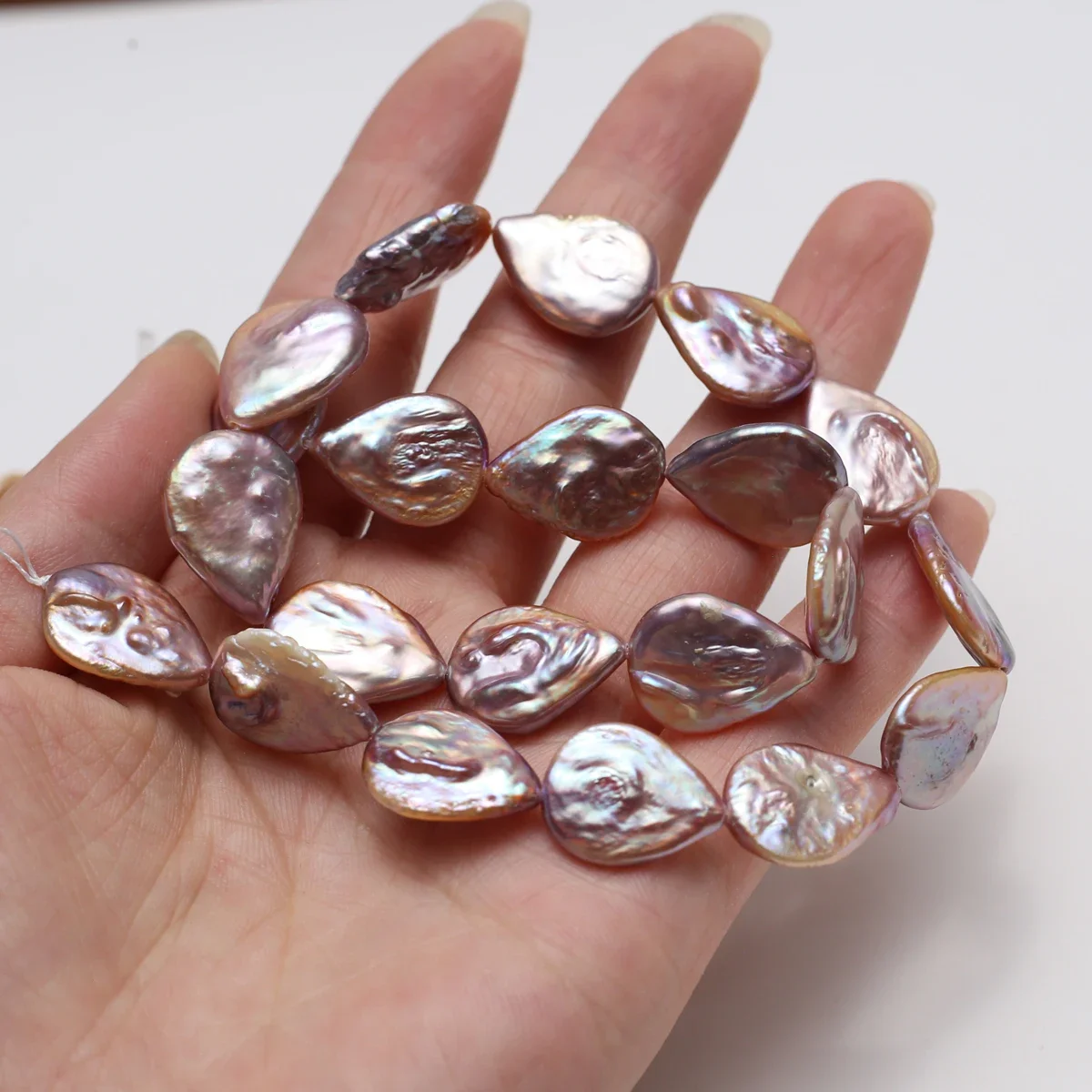 

13x18mm AAA Natural Freshwater Purple Teardrops Baroque Pearl Bead Jewelry Make DIY Necklace Bracelet Accessories Wedding Women