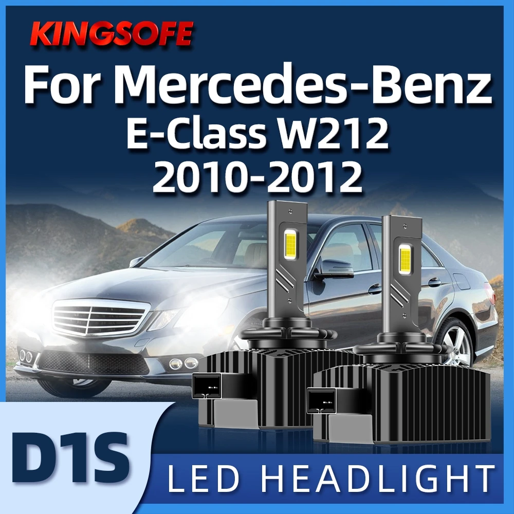 KINGSOFE 2PCS Car Light D1S Led Headlight 6000K Xenon HID High Low Beam Bulbs Fit For E-Class W212 Mercedes-Benz 2010 2011 2012