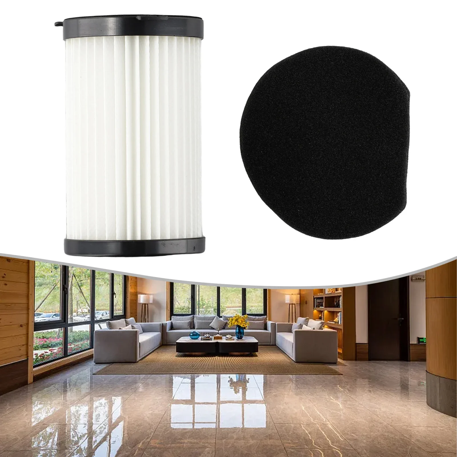 Filtros y esponjas para aspiradora, filtros de aire de escape lavables y reutilizables para pieza de electrodomésticos Turbo-Tronic TT-VS6