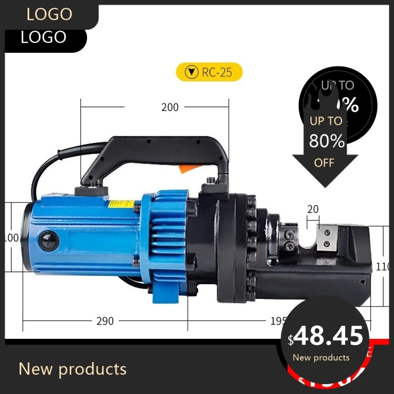 8480 808080 22/25 مللي متر الكهربائية الهيدروليكية آلة قطع حديد التسليح حديد التسليح القاطع المحمولة الصلب بار أداة القطع إلى الأمام #1