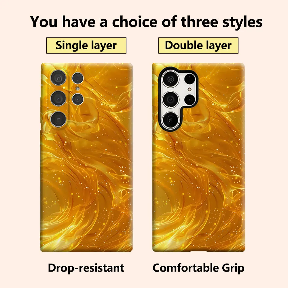 Gold Silk Luxury Fashion Full Lens Protective Case for Samsung Galaxy S26 S25 S24 A56 A36 Plus Ultra