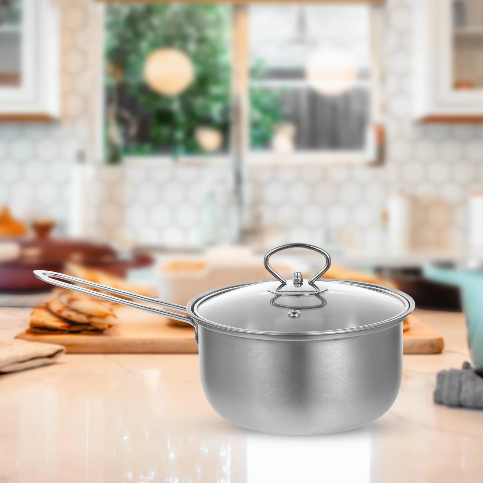 ثلاث قطع بدلة الفولاذ المقاوم للصدأ إناء للحساء صينية غلاية 410 مصفاة مقلاة الطبخ #3