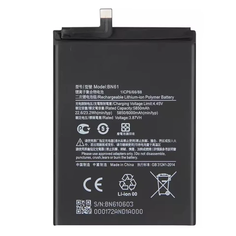 F3 F4  BN61 BN57 6000mAh Phone Battery For Xiaomi Pocophone X3 Poco X3 Pro X3Pro NFC X3 GT  BM57  Replacement Batteries Bateria