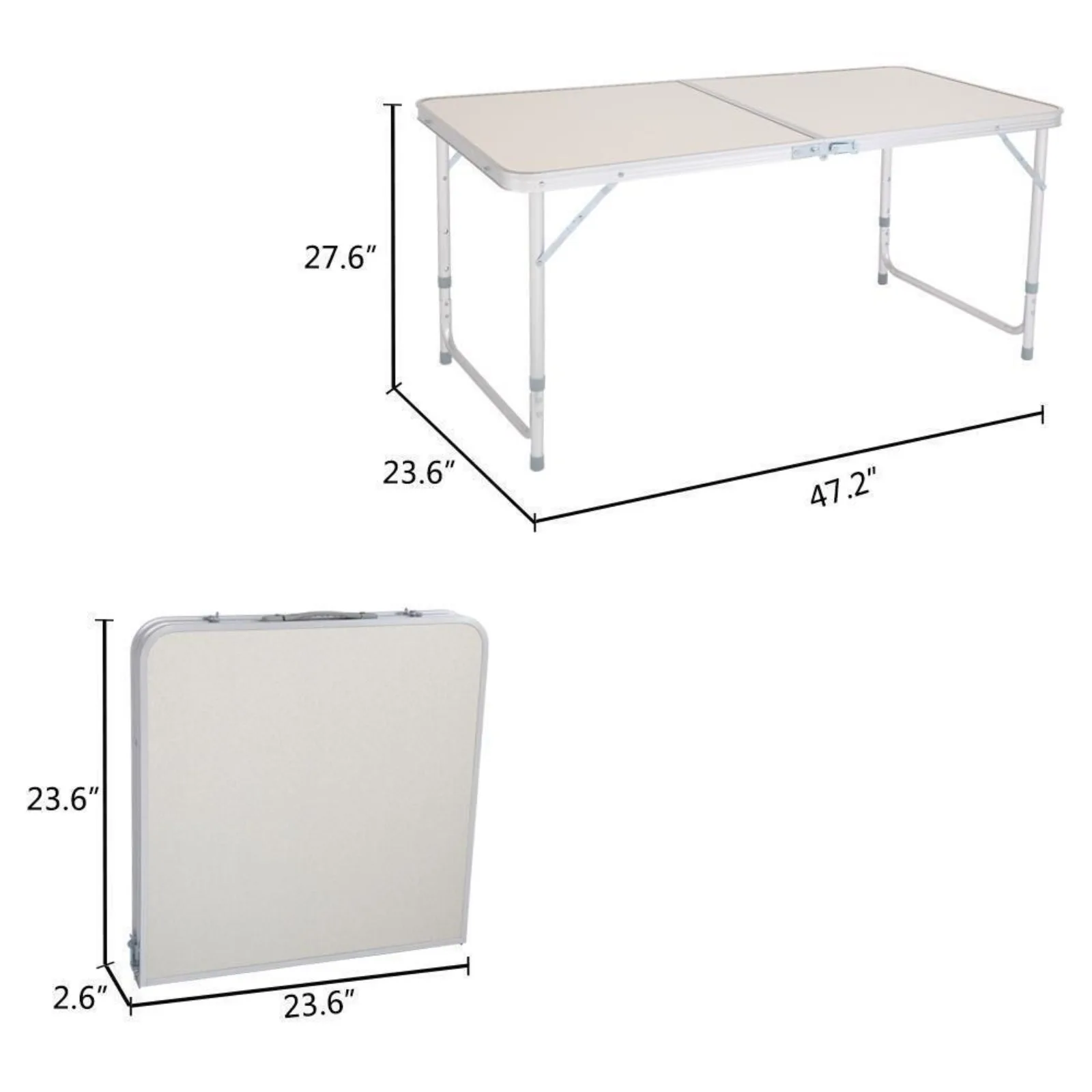 

4FT Folding Table Aluminium Alloy Indoor Outdoor Picnic Party Dinner Table United States