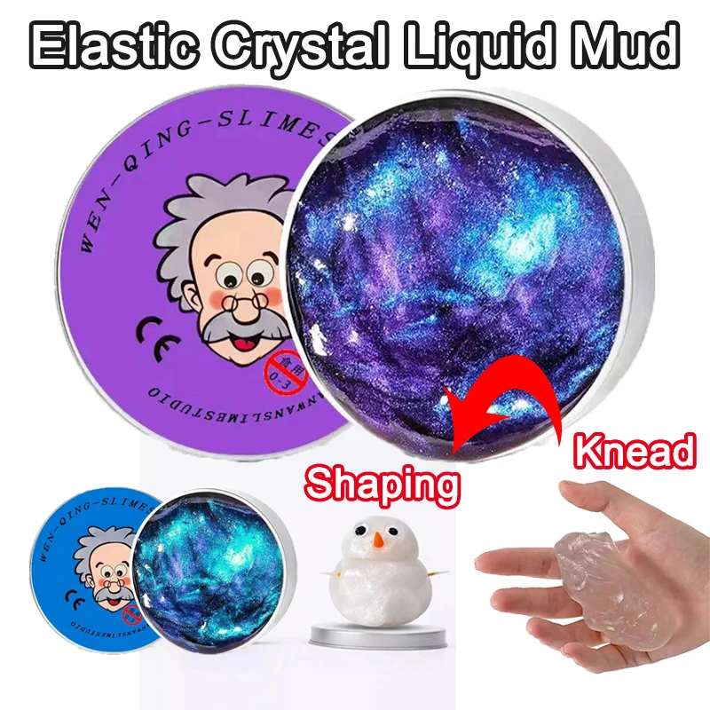 Hot Colorful Clear Elastic Crystal Liquid Mud Sticky Squishy Decoration Kids Adults Home Office School Table Ornament Cute Gifts