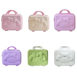 Sanrios My Melody Cartoon Girl Kawaii Suitcase Water Proof Stowable Wear-Resistant Fashion Cosmetic Case Password High Capacity