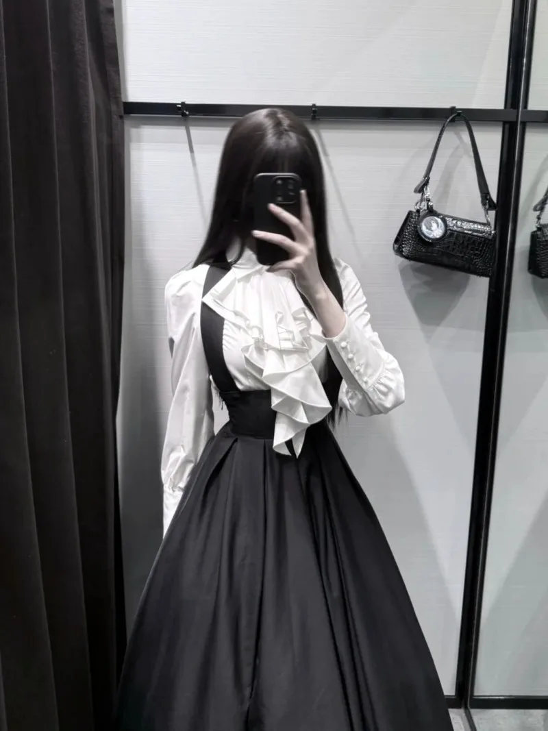 

Милые девушки, милые слюнявчики, рубашка и юбка, комплекты, весна/лето 2023, готический стиль, новые комплекты из двух предметов для девочек Mori, женские наряды