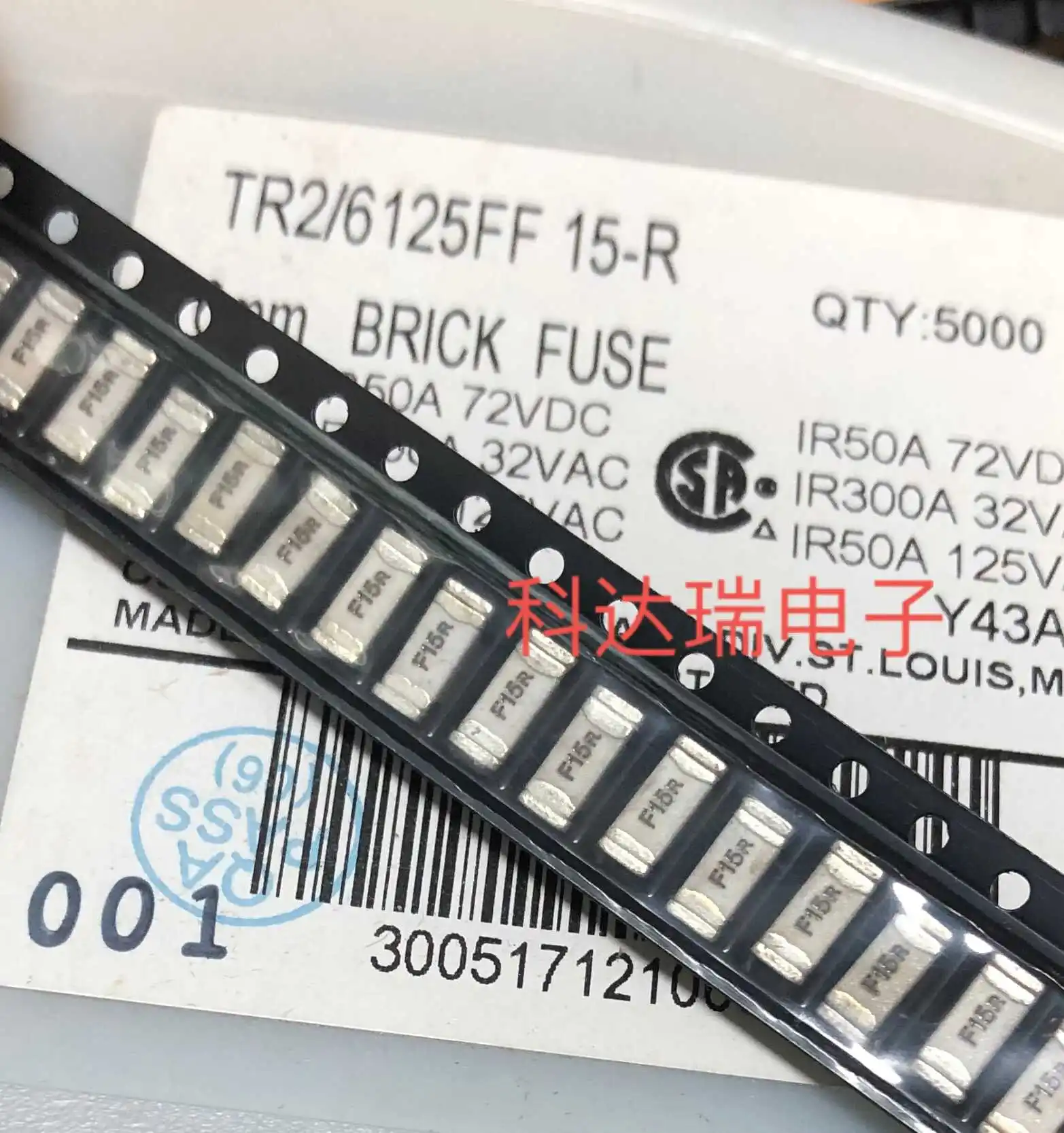 20pcs/ TR2/6125FF15-R surface mount fuse SMD 15A brand new original in stock