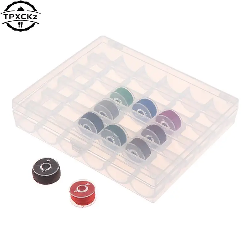 36 Spools Sewing Machine Bobbins Empty Bobbins Spools Sewing Machine Plastic Storage Box For Home Sewing Accessories Tool