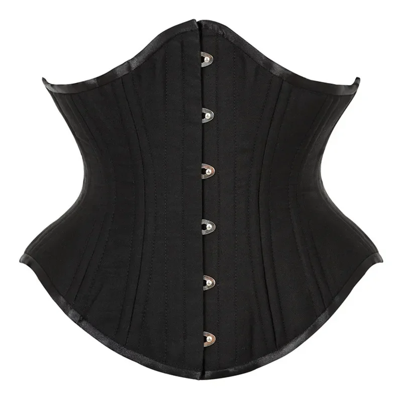 

Black Cotton Sexy Corset 20 Steel Bones Underbust Waist Cincher Corsets Gothic Corset Top Bustier Plus Size Corpete Corselet