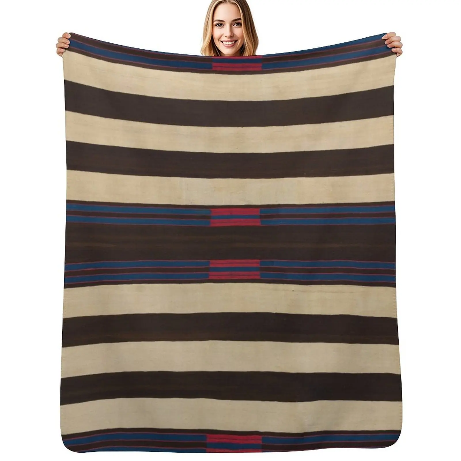 

Indigenous Designs II Chief's Blanket Navajo Weavings Throw Blanket Machine Washable Soft Warm Blanket