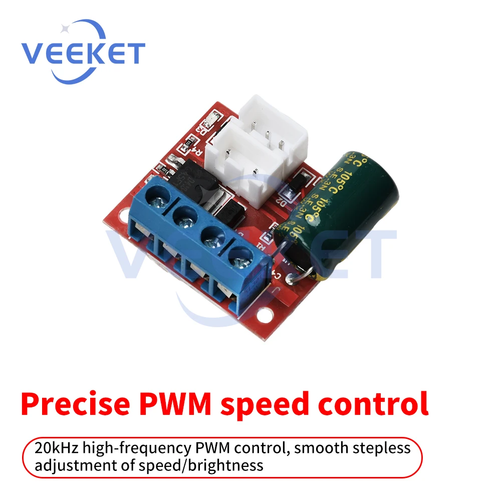 تيار مستمر 4.5-35 فولت 5A PWM تيار مستمر نحى وحدة تحكم في سرعة المحرك LED باهتة التحكم في السرعة عدة إلكترونية مع وظيفة التبديل