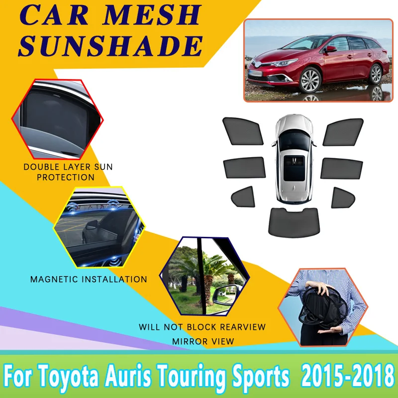 

For Toyota Auris Touring Sports 2017 2015~2018 Car Full Coverage Sunshades Light Blocking Curtains Anti-UV Tools Car Accessories