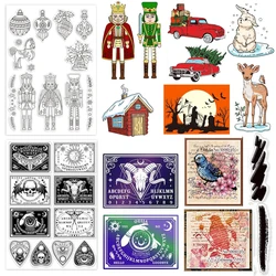 Christmas Nutcracker Pattern Decoration Clear Stamps Christmas Lantern Small Bell Transparent Silicone Stamps for DIY Scrapbook