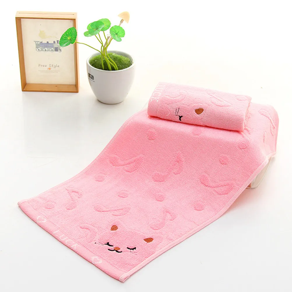 

Cartoon Bamboo Fiber Kids Towel 52x25x0.5cm Quick Dry Soft Skin-Friendly for Children Cute Pattern for Travel Home Hotel Use