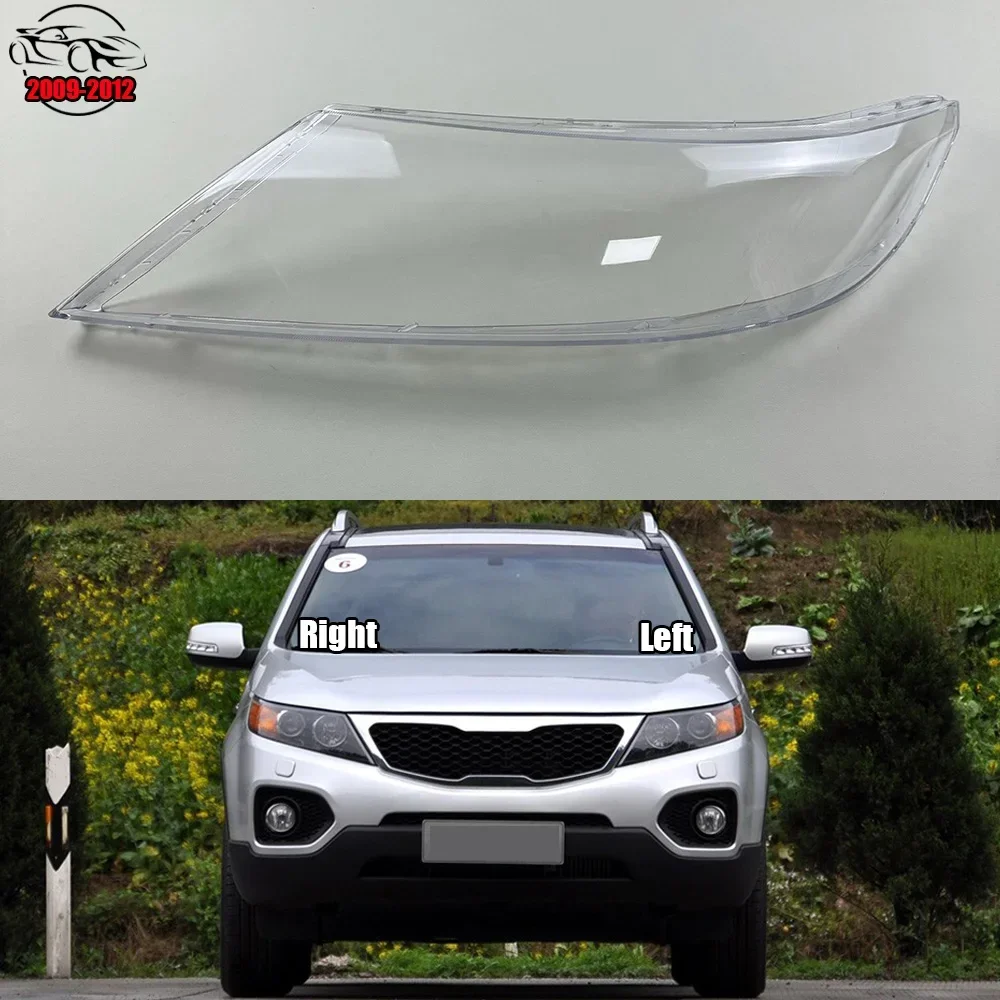 

For Kia Sorento 2009-2012 Headlamp Cover Lampshade Lamp Shade Headlight Shell Lens Plexiglass Auto Replacement Parts